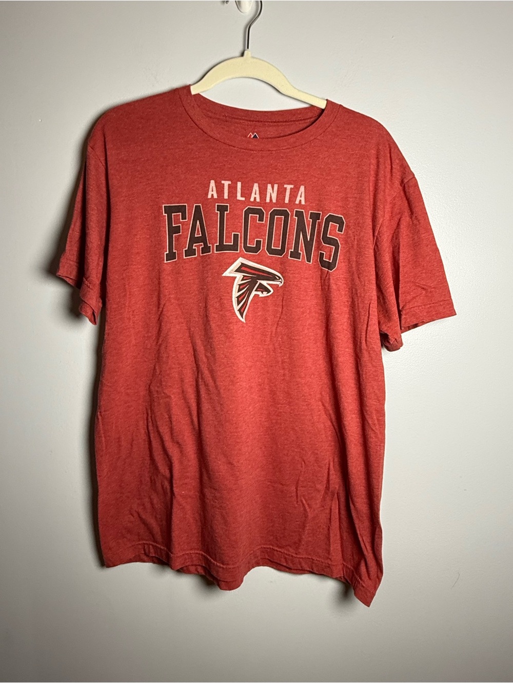 Majestic Atlanta Falcons Red Short-Sleeve Tee with Team Logo